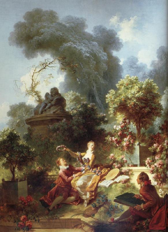 Jean-Honore Fragonard The Lover Crowned Norge oil painting art